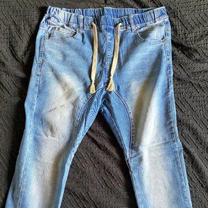 Men's Drop Crotch Jogger Jean Pants Size M